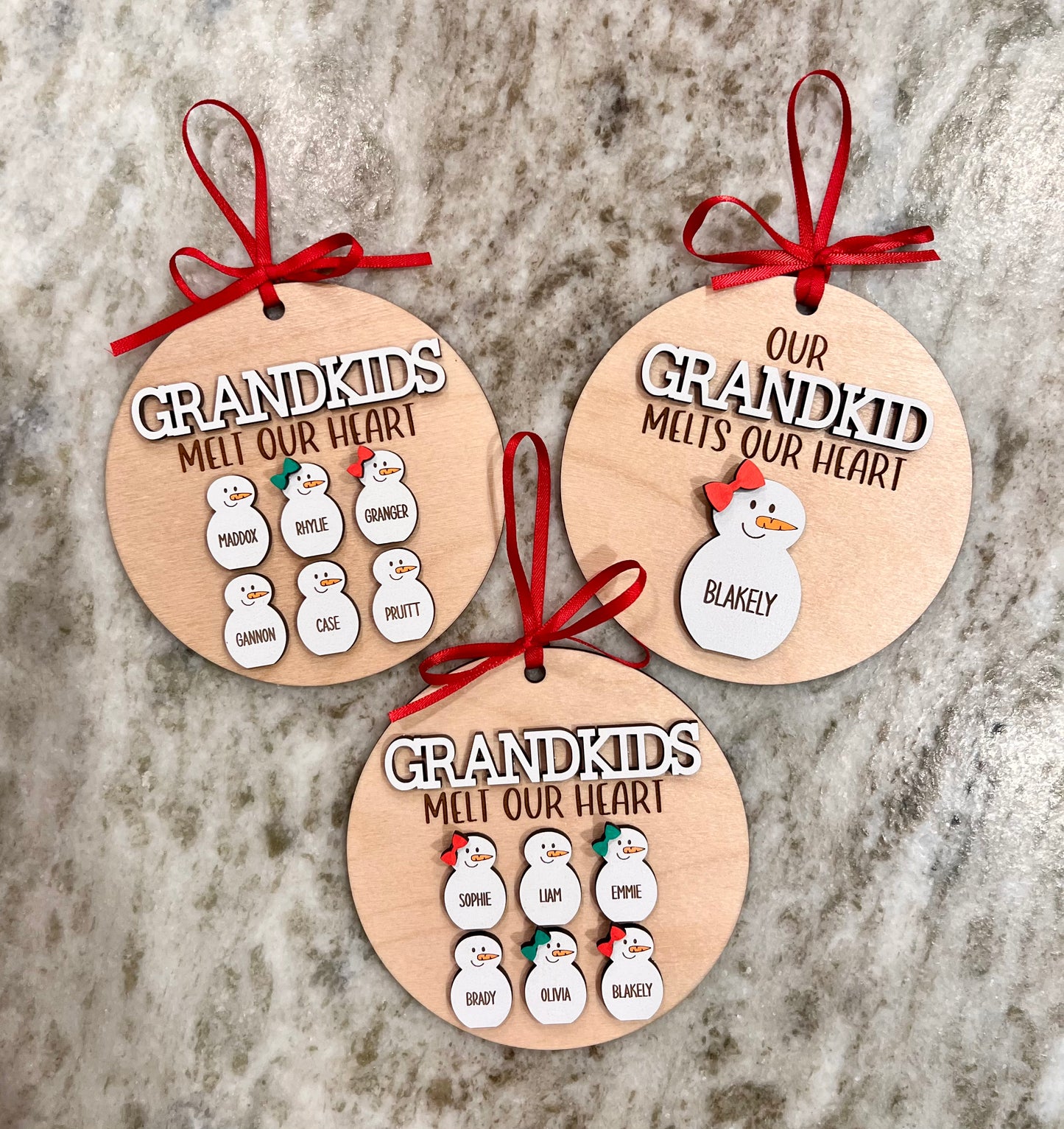 Family Snowman Ornament