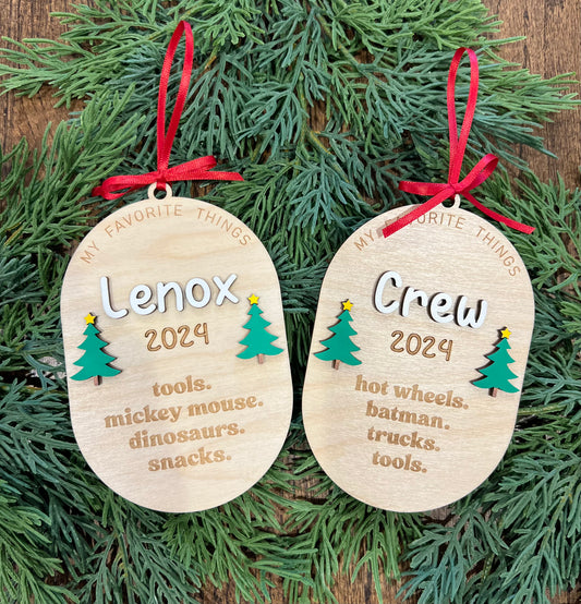 My Favorite Things Ornament