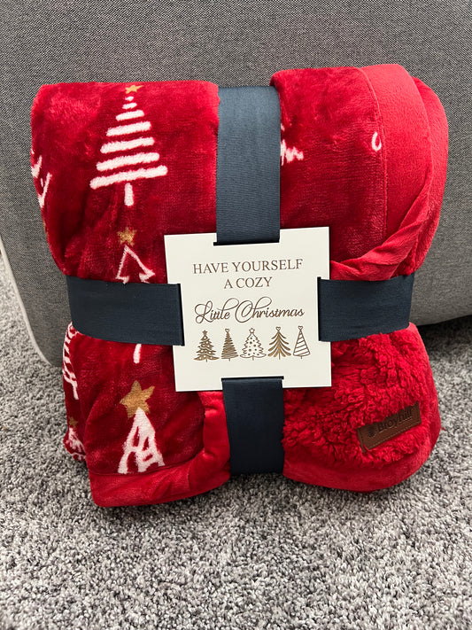 Blanket with Christmas Tag