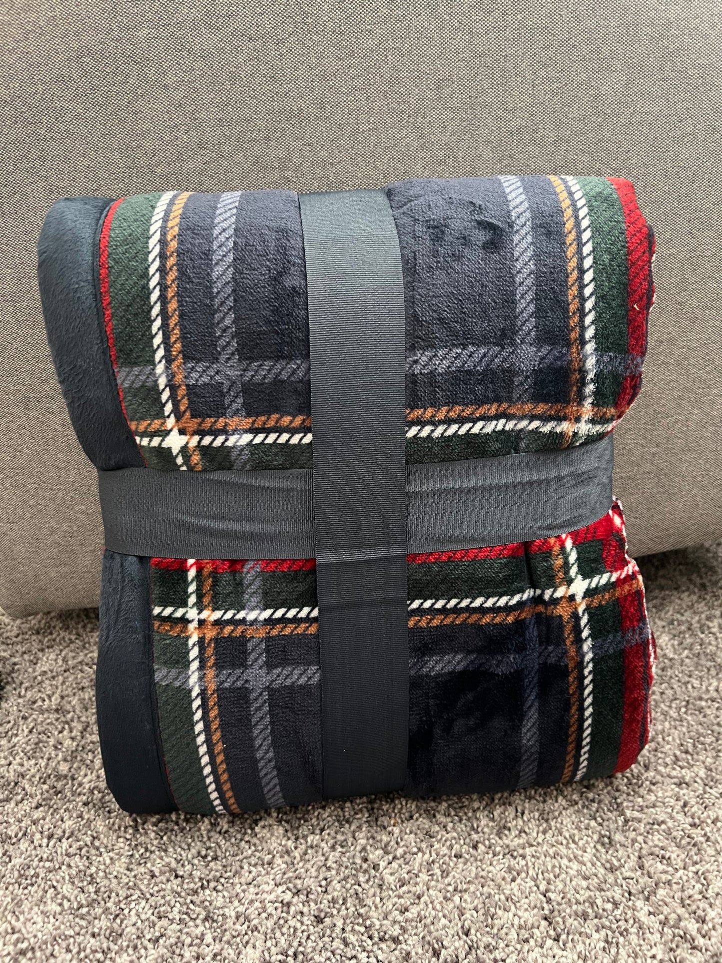 Blanket with Christmas Tag