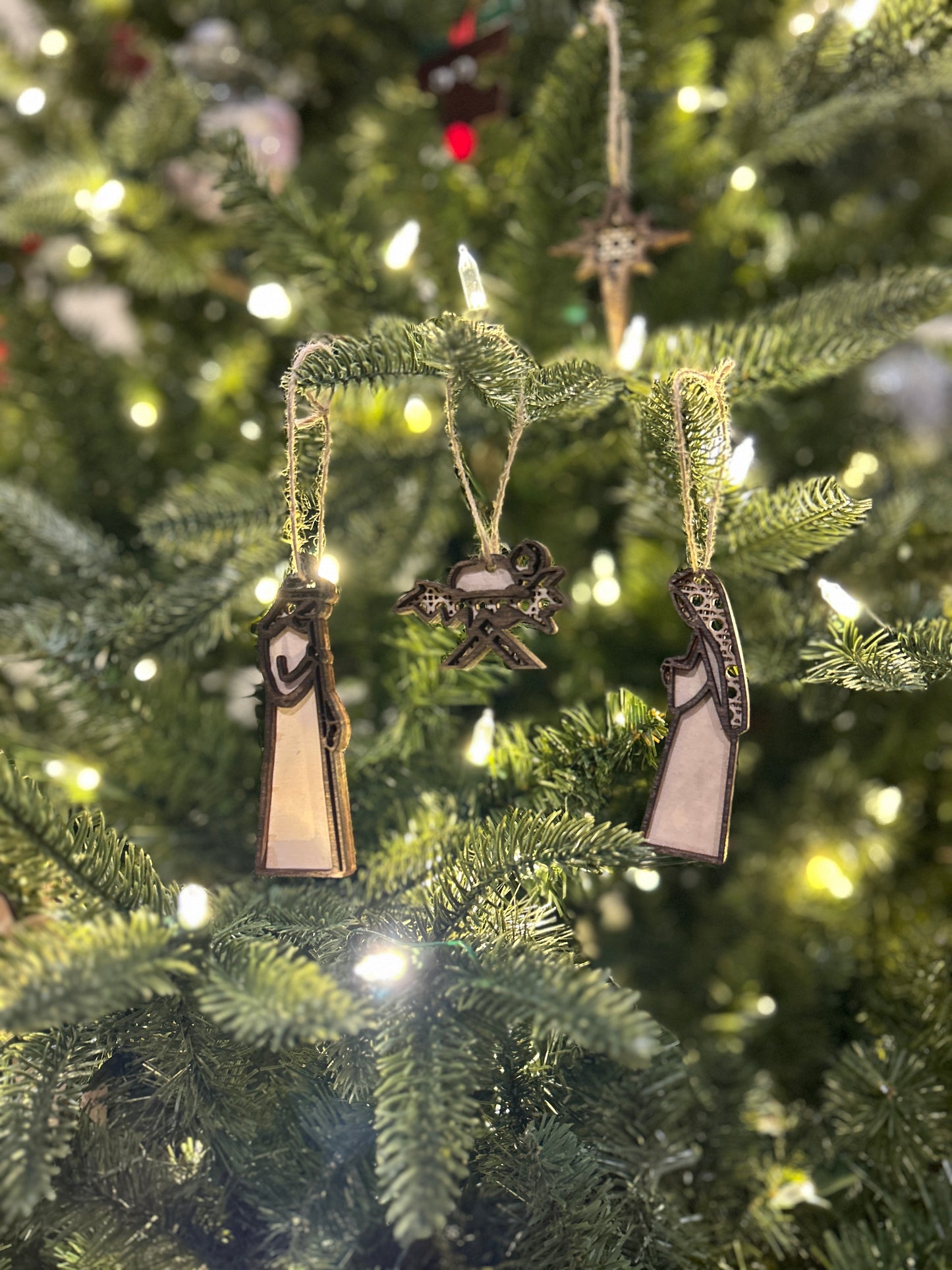 3 Piece Nativity Ornaments