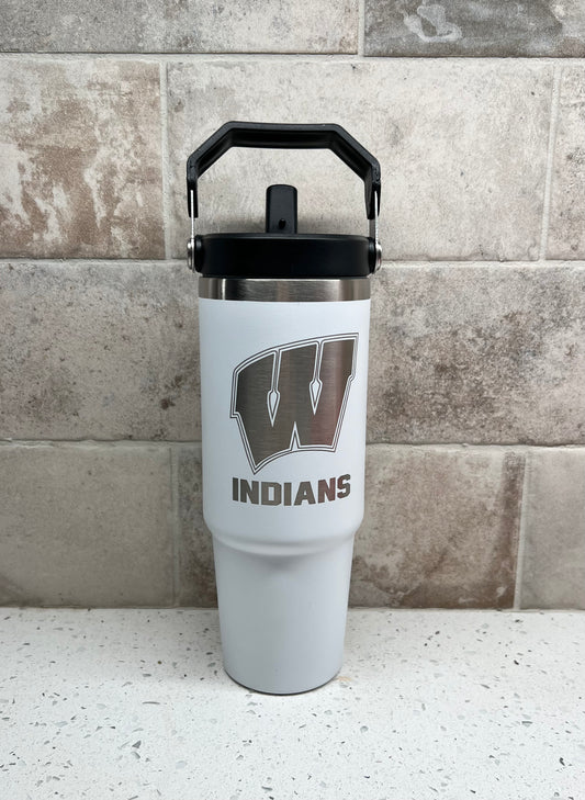 Wetumpka Indians Water Bottle WITH NAME